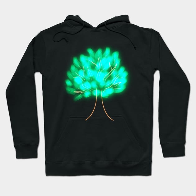 luminous tree Hoodie by Keen_On_Colors